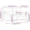 Dvivietė sofa su pagalvėlėmis, šviesiai geltona, 120cm, audinys