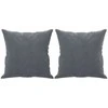 Dvivietė sofa su pagalvėlėmis, tamsiai pilka, 140cm, aksomas