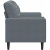 Dvivietė sofa su pagalvėlėmis, tamsiai pilka, 140cm, aksomas