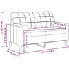 Dvivietė sofa su pagalvėlėmis, tamsiai pilka, 120cm, aksomas