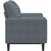 Dvivietė sofa su pagalvėlėmis, tamsiai pilka, 120cm, aksomas