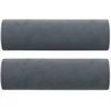 Dvivietė sofa su pagalvėlėmis, tamsiai pilka, 140cm, aksomas