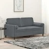 Dvivietė sofa su pagalvėlėmis, tamsiai pilka, 140cm, aksomas