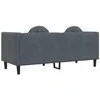 Dvivietė sofa su pagalvėlėmis, tamsiai pilkos spalvos, aksomas