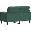 Dvivietė sofa su pagalvėlėmis, tamsiai žalia, 120cm, aksomas