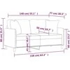 Dvivietė sofa su pagalvėlėmis, taupe spalvos, 140cm, audinys