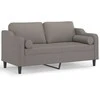 Dvivietė sofa su pagalvėlėmis, taupe spalvos, 140cm, audinys