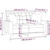 Dvivietė sofa su pagalvėlėmis, vyno, 120cm, dirbtinė oda