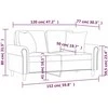 Dvivietė sofa su pagalvėlėmis, vyno, 120cm, dirbtinė oda