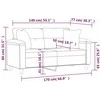 Dvivietė sofa su pagalvėmis, juoda, 140cm, mikropluošto audinys