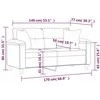 Dvivietė sofa su pagalvėmis, pilka, 140cm, mikropluošto audinys