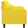 Dvivietė sofa, šviesiai geltonos spalvos, 120cm, audinys