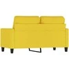 Dvivietė sofa, šviesiai geltonos spalvos, 120cm, audinys