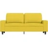 Dvivietė sofa, šviesiai geltonos spalvos, 140cm, audinys