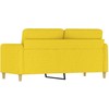 Dvivietė sofa, šviesiai geltonos spalvos, 140cm, audinys
