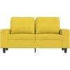 Dvivietė sofa, šviesiai geltonos spalvos, 120cm, audinys
