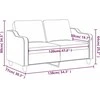 Dvivietė sofa, šviesiai geltonos spalvos, 120cm, audinys