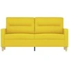 Dvivietė sofa, šviesiai geltonos spalvos, 140cm, audinys