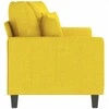 Dvivietė sofa, šviesiai geltonos spalvos, 140cm, audinys