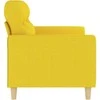 Dvivietė sofa, šviesiai geltonos spalvos, 140cm, audinys