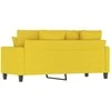 Dvivietė sofa, šviesiai geltonos spalvos, 140cm, audinys