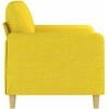 Dvivietė sofa, šviesiai geltonos spalvos, 120cm, audinys