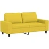 Dvivietė sofa, šviesiai geltonos spalvos, 140cm, audinys