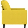 Dvivietė sofa, šviesiai geltonos spalvos, 140cm, audinys