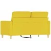 Dvivietė sofa, šviesiai geltonos spalvos, 120cm, audinys