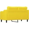 Dvivietė sofa, šviesiai geltonos spalvos, 140cm, audinys