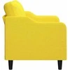 Dvivietė sofa, šviesiai geltonos spalvos, 140cm, audinys