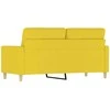 Dvivietė sofa, šviesiai geltonos spalvos, 140cm, audinys