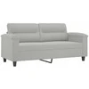 Dvivietė sofa, šviesiai pilka, 140cm, mikropluošto audinys