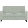 Dvivietė sofa, šviesiai pilkos spalvos, 120cm, aksomas