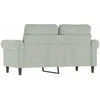 Dvivietė sofa, šviesiai pilkos spalvos, 120cm, aksomas