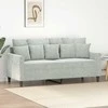 Dvivietė sofa, šviesiai pilkos spalvos, 140cm, aksomas