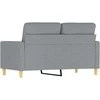 Dvivietė sofa, šviesiai pilkos spalvos, 120cm, audinys