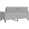 Dvivietė sofa, šviesiai pilkos spalvos, 140cm, aksomas