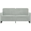 Dvivietė sofa, šviesiai pilkos spalvos, 140cm, aksomas