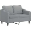 Dvivietė sofa, šviesiai pilkos spalvos, 120cm, audinys