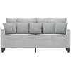 Dvivietė sofa, šviesiai pilkos spalvos, 140cm, aksomas