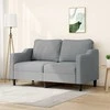 Dvivietė sofa, šviesiai pilkos spalvos, 140cm, audinys