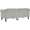 Dvivietė sofa, šviesiai pilkos spalvos, aksomas