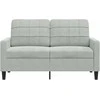 Dvivietė sofa, šviesiai pilkos spalvos, 120cm, aksomas