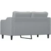 Dvivietė sofa, šviesiai pilkos spalvos, 140cm, audinys