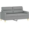 Dvivietė sofa, šviesiai pilkos spalvos, 140cm, audinys