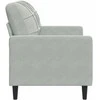 Dvivietė sofa, šviesiai pilkos spalvos, 120cm, aksomas