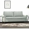Dvivietė sofa, šviesiai pilkos spalvos, 140cm, aksomas