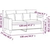 Dvivietė sofa, šviesiai pilkos spalvos, 120cm, audinys