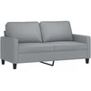 Dvivietė sofa, šviesiai pilkos spalvos, 140cm, audinys